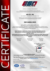 Certificato ISO 14001:2015
