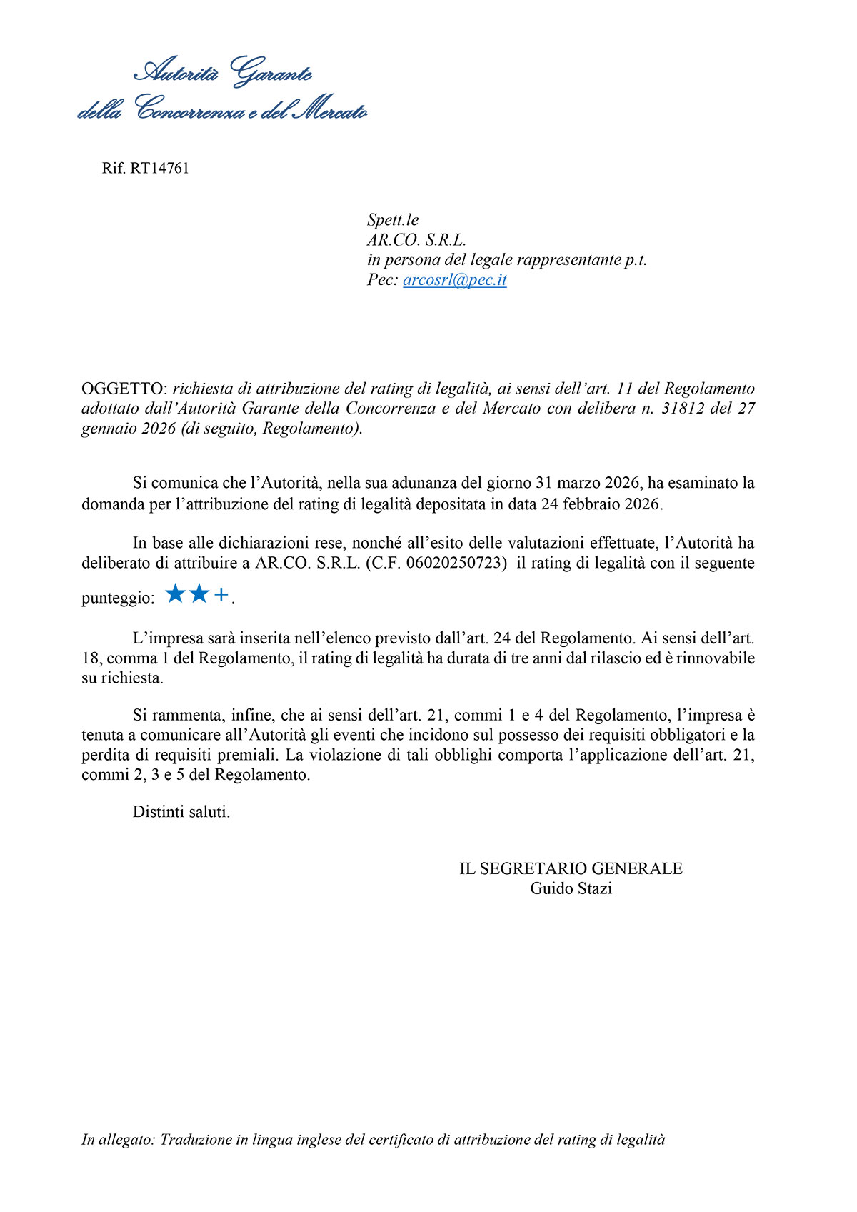 Rating di Legalità